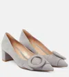 Gianvito Rossi Suede Pumps In Grey