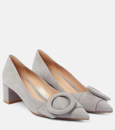 Gianvito Rossi Suede Pumps In Grey