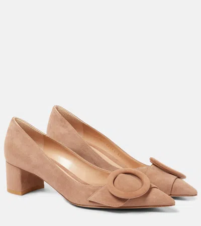 Gianvito Rossi Pumps Venezia 45 Aus Veloursleder In Pink