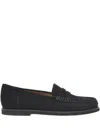 Gianvito Rossi Vernon Suede Mocassins In Blue