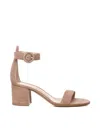 Gianvito Rossi Versilia 60 Camel Suede Leather Sandals In Praline