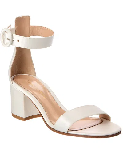 Gianvito Rossi Versilia 60 Satin Sandal In White