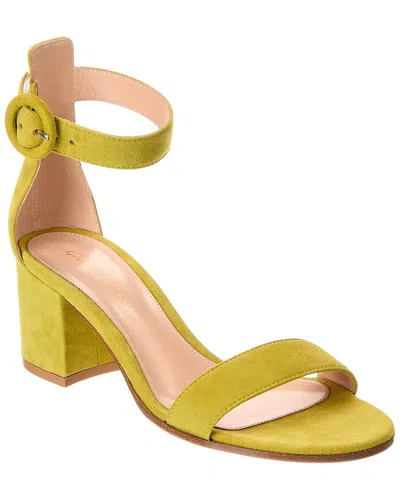 Gianvito Rossi Versilia 60 Suede Sandals In Green