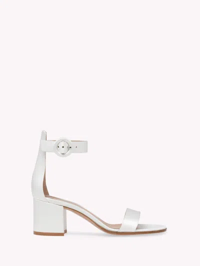 Gianvito Rossi Bridal Versilia Satin Sandals In White