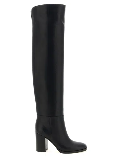 Gianvito Rossi Vitello Glove Boot In Black