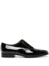 Gianvito Rossi Vittorio Patent-leather Oxford Shoes In Black