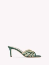 Gianvito Rossi 70 Logo-embellished Metallic Leather Mules
