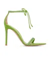 Gianvito Rossi Montecarlo Crystal Suede Ankle-tie Sandals In Green