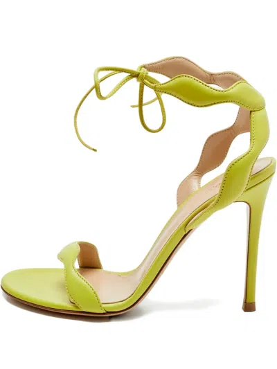 Pre-owned Gianvito Rossi Wavy Ankle-strap Sandals In Green