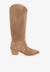 Gianvito Rossi Waylon 45 Suede Knee-high Boots In Brown
