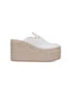 Gianvito Rossi Round Toe Platform Mules With Espadrille Sole
