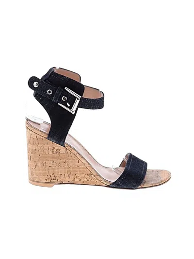 Pre-owned Gianvito Rossi Wedges In Black