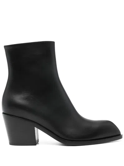 Gianvito Rossi Wednesday Leather Ankle Boots In Black