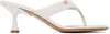 Gianvito Rossi Leather Heeled Thong Sandals In White