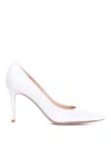 Gianvito Rossi 70mm Leather Pumps In Blanco