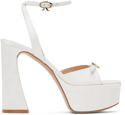 Gianvito Rossi White Maddy Heeled Sandals