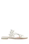 Gianvito Rossi Women White Nappa Leather Flavia Slippers In White