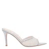 Gianvito Rossi Mesh Open Toe Pumps With Rhinestone Embellishments In Gray