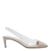 Gianvito Rossi Transparent-panel Pumps In Beige