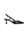 Gianvito Rossi Elegant Slingback With 55mm Hourglass Heel In Black