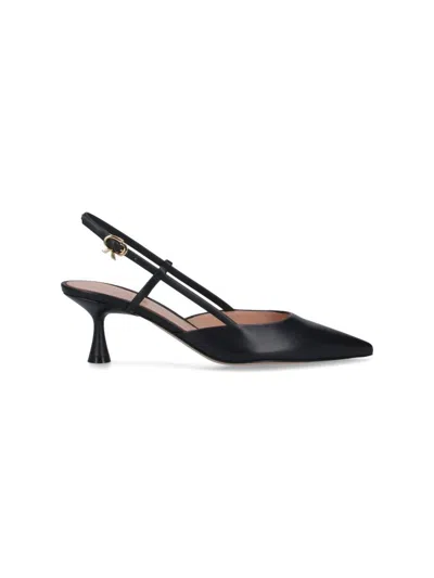 Gianvito Rossi Elegant Slingback With 55mm Hourglass Heel In Black