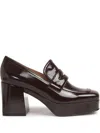Gianvito Rossi Rouen Platform Penny Loafers In Brown