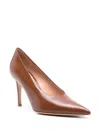 Gianvito Rossi Pointed-toe 85mm Leather Pumps In Brown