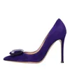 Gianvito Rossi With Heel Purple In Viola Blu E Verdi