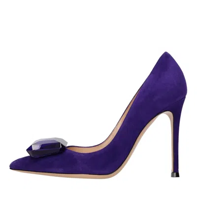 Gianvito Rossi With Heel Purple In Viola Blu E Verdi