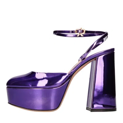 Gianvito Rossi With Heel Purple In Viola Blu E Verdi