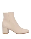 Gianvito Rossi Woman Ankle Boots Beige Size 10.5 Soft Leather