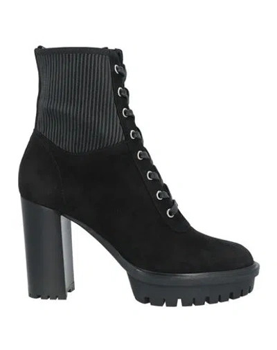 Gianvito Rossi Woman Ankle Boots Black Size 10.5 Leather