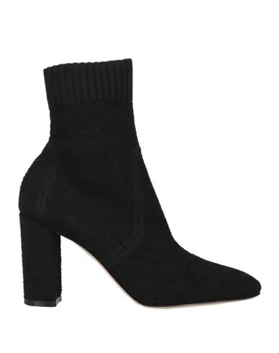 Gianvito Rossi Woman Ankle Boots Black Size 11 Textile Fibers