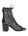 Gianvito Rossi Woman Ankle Boots Black Size 7 Leather, Textile Fibers