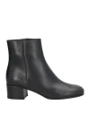 Gianvito Rossi Woman Ankle Boots Black Size 8 Calfskin In Black Leather