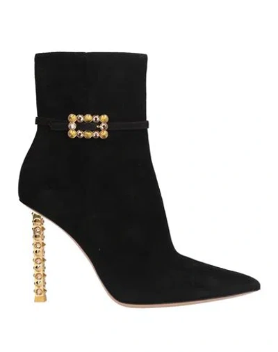 GIANVITO ROSSI GIANVITO ROSSI WOMAN ANKLE BOOTS BLACK SIZE 8 LEATHER
