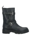 Gianvito Rossi Black Leather Biker Boots In Black