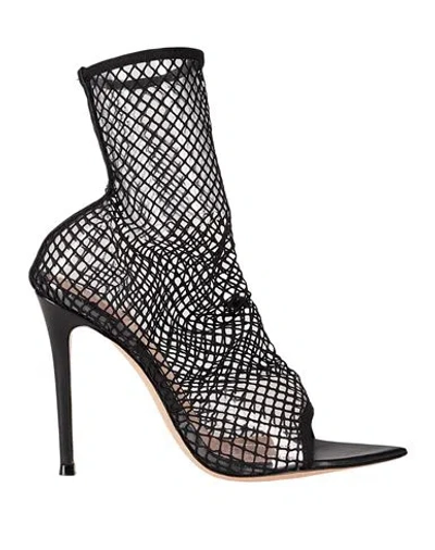 Gianvito Rossi Woman Ankle Boots Black Size 8 Textile Fibers