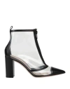 Gianvito Rossi Woman Ankle Boots Black Size 9 Soft Leather, Synthetic Fibers In Black