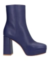 Gianvito Rossi Woman Ankle Boots Blue Size 8 Soft Leather