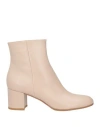 Gianvito Rossi Woman Ankle Boots Blush Size 11.5 Soft Leather In Pink