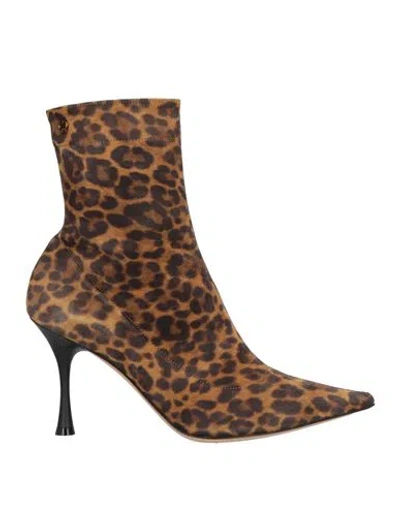 Gianvito Rossi Woman Ankle Boots Brown Size 6.5 Leather