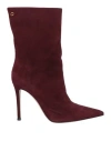 Gianvito Rossi Woman Ankle Boots Burgundy Size 7.5 Leather In Red