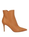 Gianvito Rossi Woman Ankle Boots Camel Size 7.5 Leather In Beige
