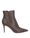 Gianvito Rossi Woman Ankle Boots Cocoa Size 7 Leather In Brown