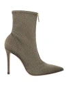 Gianvito Rossi Woman Ankle Boots Gold Size 5 Textile Fibers In Gold
