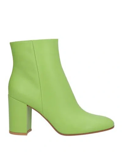 Gianvito Rossi Woman Ankle Boots Green Size 11 Leather