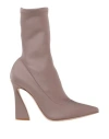 Gianvito Rossi Woman Ankle Boots Light Brown Size 11 Textile Fibers In Beige
