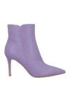 Gianvito Rossi Woman Ankle Boots Lilac Size 8.5 Leather In Purple