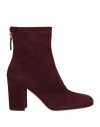 Gianvito Rossi Woman Ankle Boots Plum Size 11 Leather In Purple